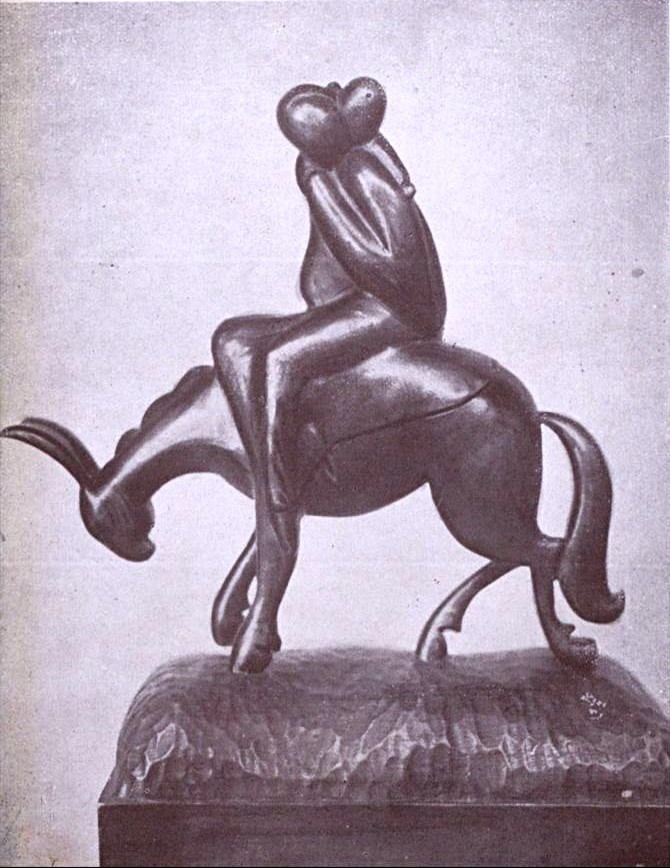 A premiada obra "A Fuga para o Egito", medalha de ouro em Paris em 1937.